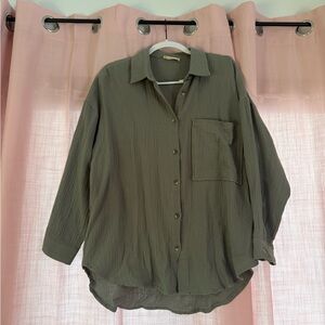 Sage Green Button-Up Shirt
